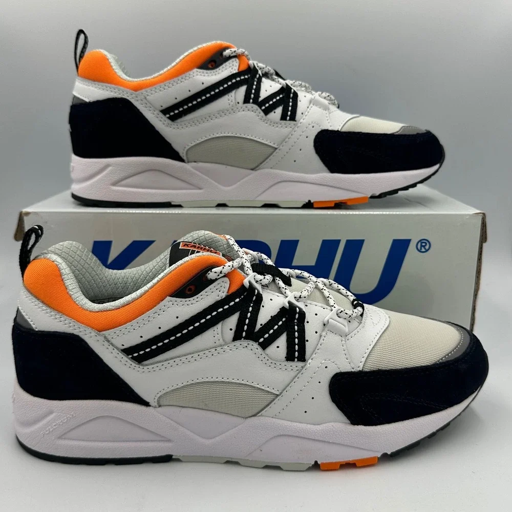 Karhu Fusion 2.0 Sneakers White Black Orange Dad Reto Runner Y2K Women 8.5 Men 7